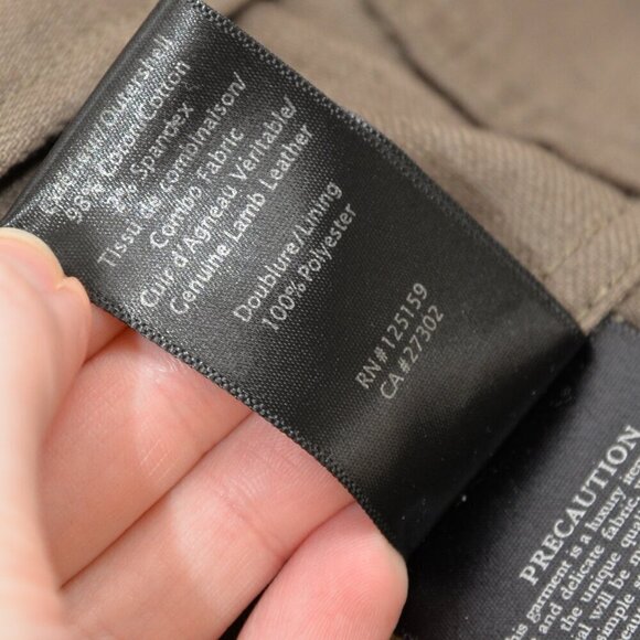 Mackage Minella Leather Biker Moto Jacket Olive Green Black Sz M - Picture 7 of 10